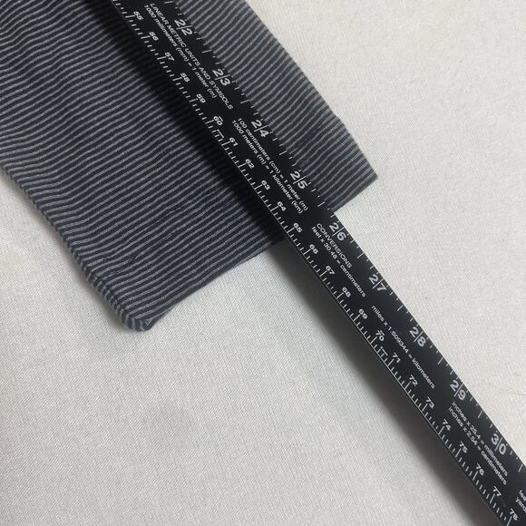 Chaps Long Sleeve Casual Shirt Mens Medium Elbow Patches Blue Gray Striped L/S - Picture 10 of 11